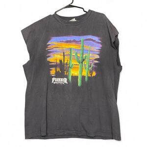 Vintage cutoff western tee 90s